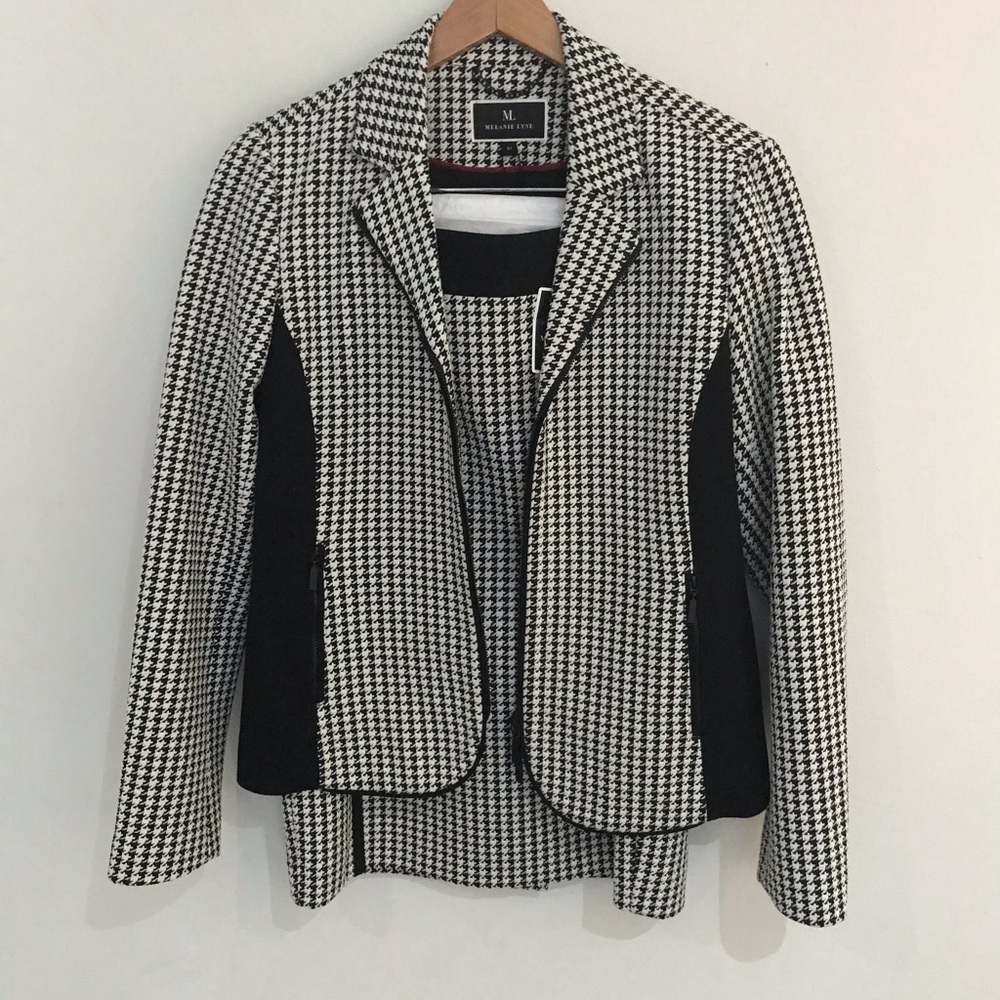 2 piece Houndstooth Skirt and Blazer Suit